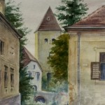 Kőszeg Schernel u. 1961 Akvarell