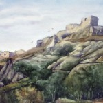 Siroki várrom 1990 Akvarell